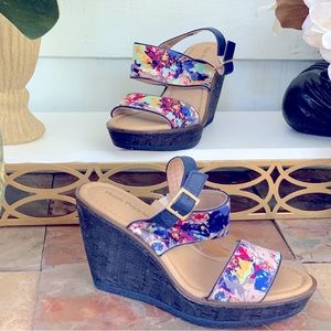 Floral Hush Puppies Wedges